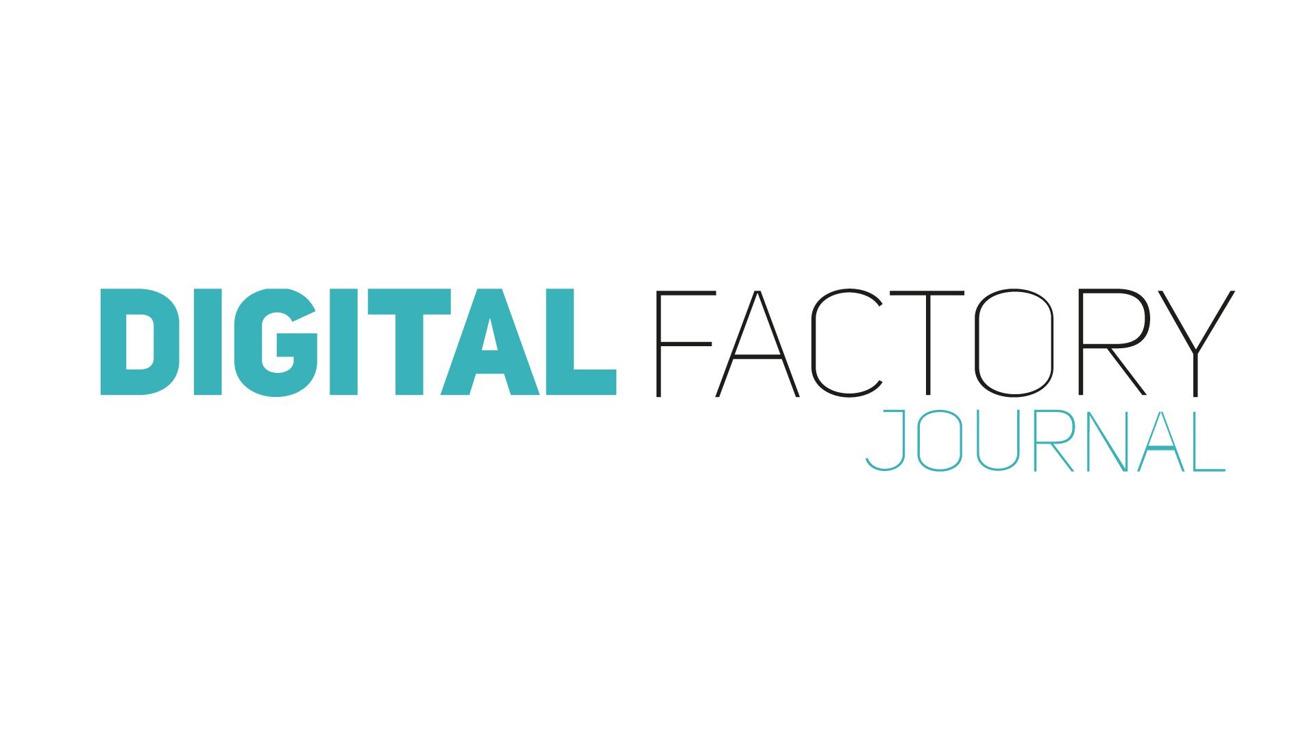 The logo of Digital Factory Journal in blue and black.