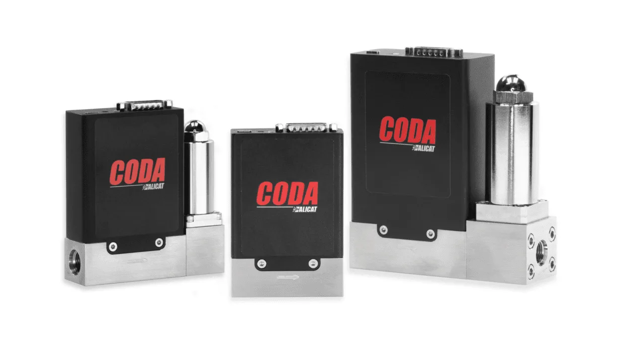 Three black and silver devices on a white background. CODA is written on the devices in large red letters.