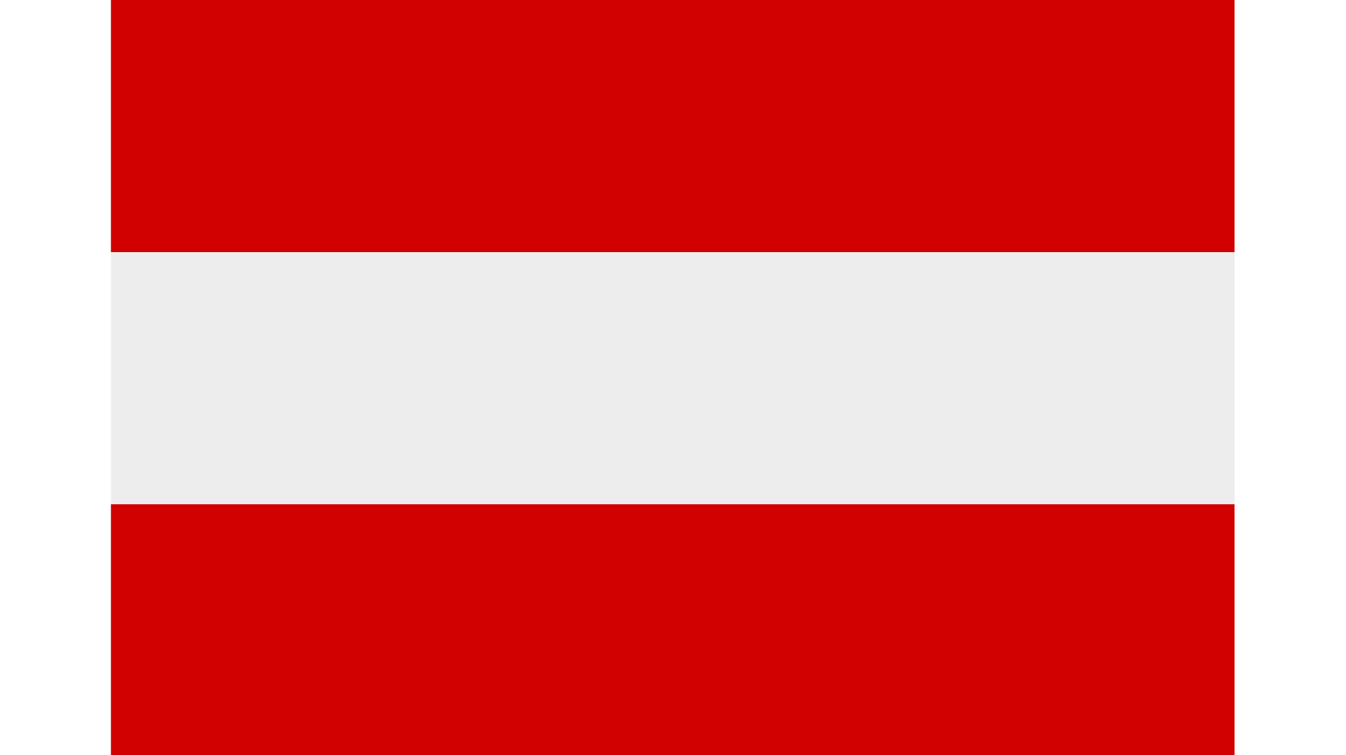 The flag of Austria with two red and one strip horizontally.