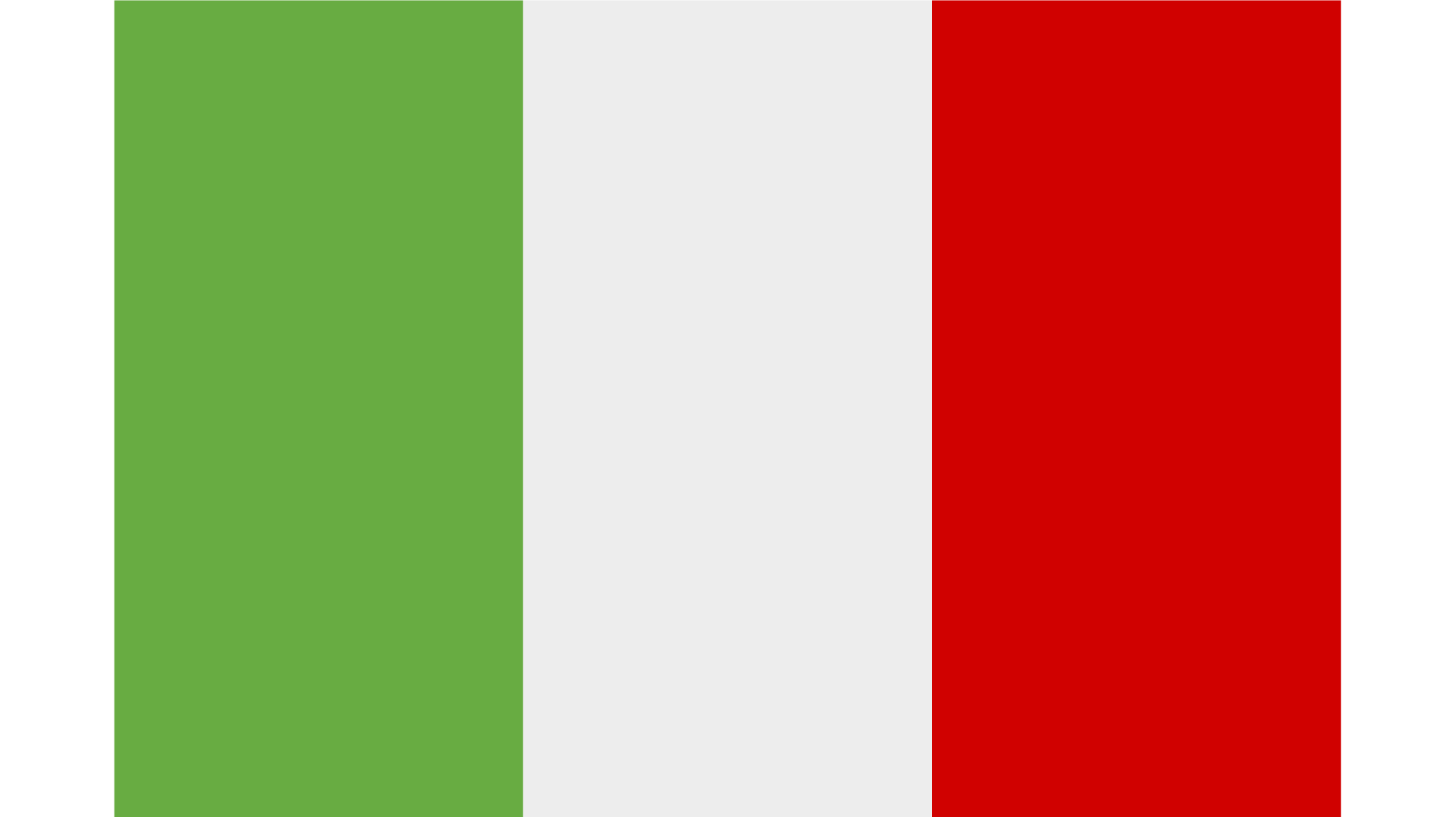 The flag of Italy with vertical stripes in green, white and red.
