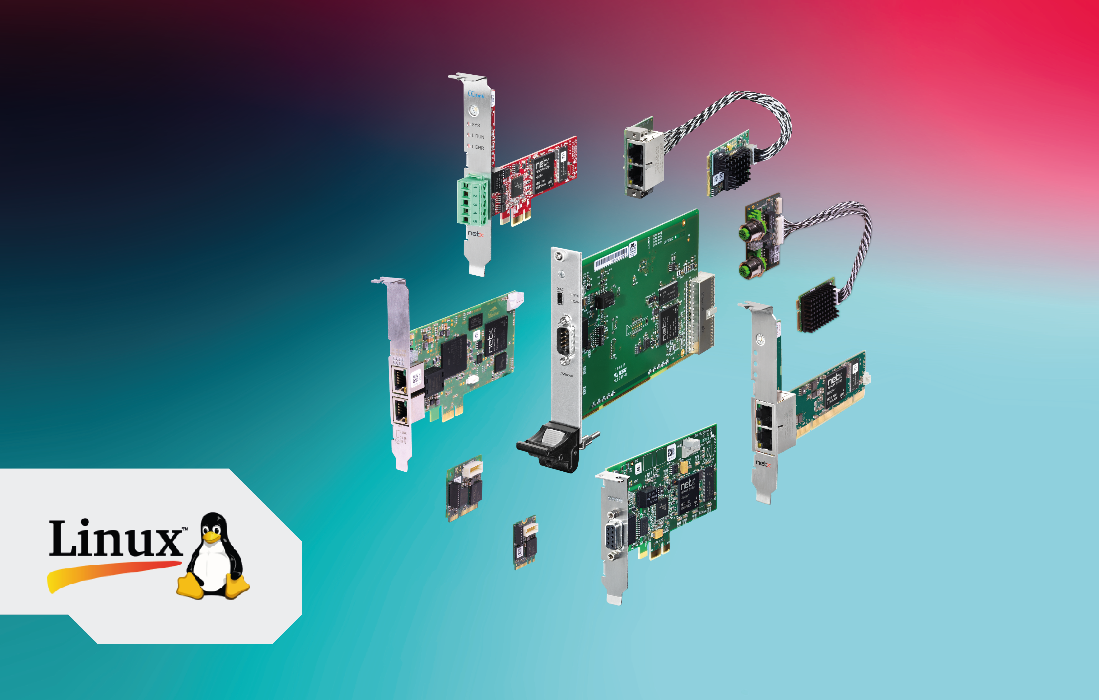 cifX PC cards All Formats with Linux logo